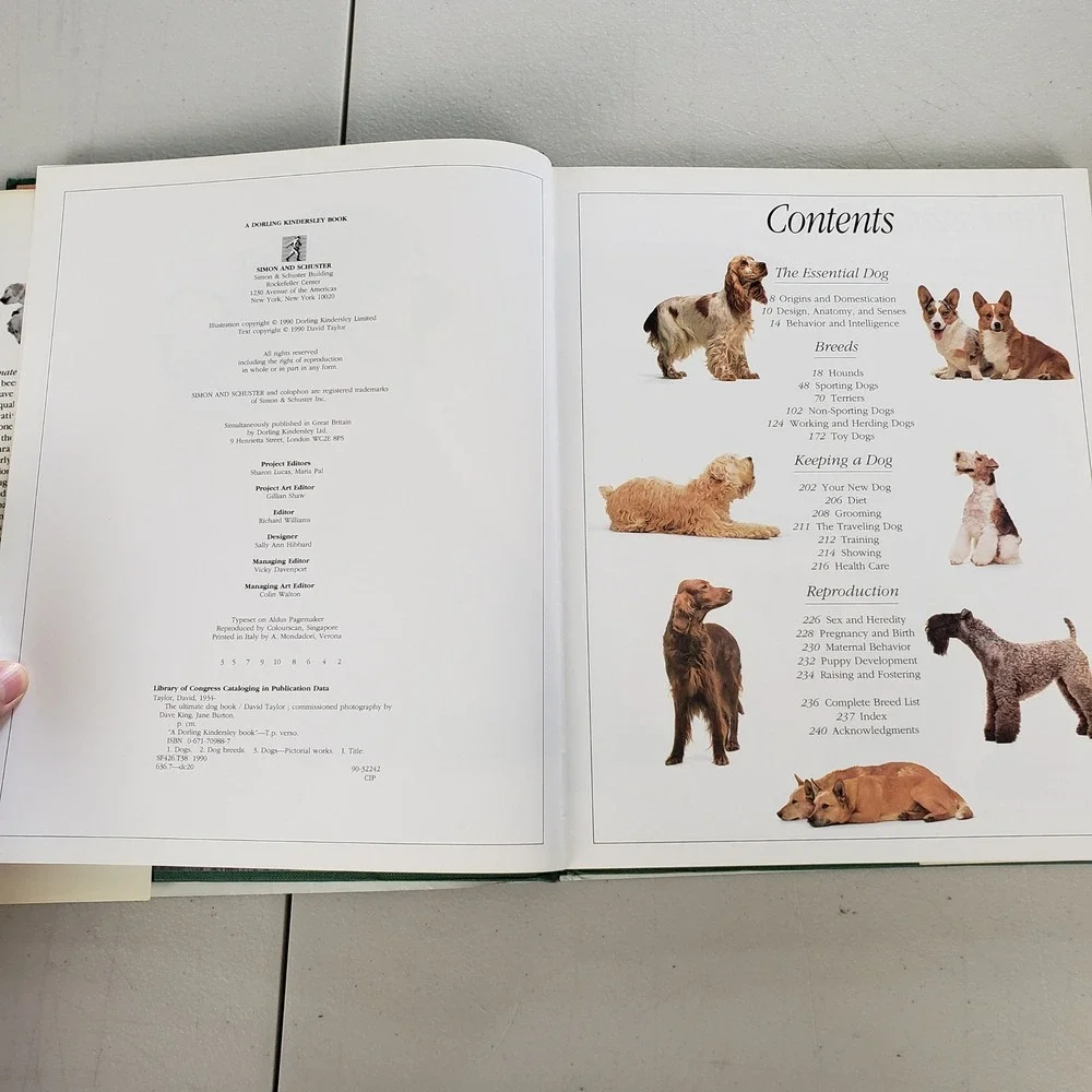 The Ultimate Dog Book David Taylor Hardcover 1990 Illustrated Breeds Guide